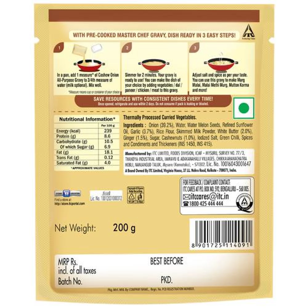 ITC Master Chef Chef Cashew Onion All-Purpose Gravy, 200 g-2.webp